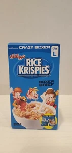 Crazy Boxer Kelloggs Rice Krispies Boxer Briefs, Cereal Box Men's - New - Picture 1 of 16