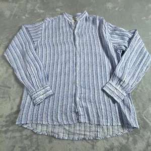 Sartoria Saracena Made in Italy Herren Leinen Hemd mit Knopfleiste Gr. 2XL leicht - Bild 1 von 13