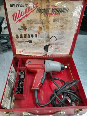 Milwaukee 1/2" Impact Wrench 9066 ,  2400RPM / 2800BPM With Case & Few Sockets - Image 1 of 4