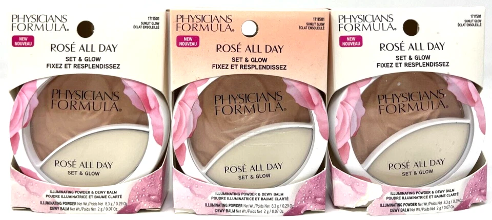 (3) Physicians Formula Rose All Day Set & Glow NIP 1711501 - Sunlit Glow - Image 1 of 3