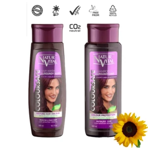 Natural Vital Burgundy Hair Henna & Keratin Color Safe Shampoo and Mask SET - Picture 1 of 4