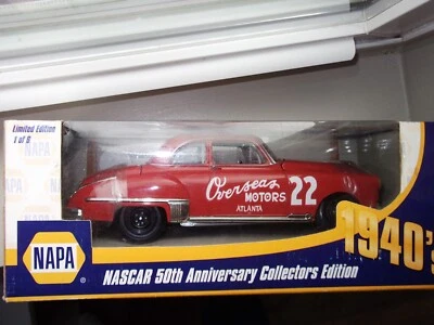 VINTAGE RED BYRON NASCAR FIRST STOCK CAR CHAMPION 1949 ACTION 1/24 NASCAR - Image 1 of 4