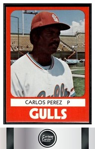 Carlos Perez 1980 TCMA Salt Lake City Gulls #13 California Angels