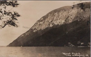 Westmore, VT: Mount Pisgah, Lake Willoughby RPPC, Vermont Foto Postal Real - Imagen 1 de 2