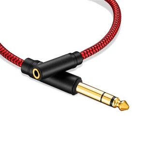 6.35 Male to Female 3.5 Headphones Adapter 10Ft,TRS 1/4 to 3.5mm Stereo Cord ... - Picture 1 of 7
