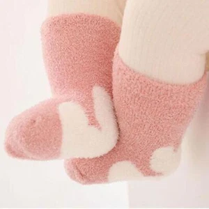 Baby Socks Winter for 1-3 Years Fleece Plush Socks for Infant Newborn Home - Picture 1 of 6