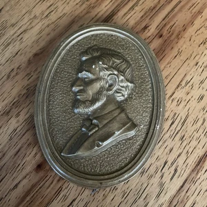Vintage Chalkware Abe Lincoln Büste Wandhänger - Bild 1 von 14