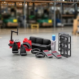 Garage Requisiten Modellauto Werkstatt Tuning Reparatur Szene Modell Zubehör Diorama 1/64 - Bild 1 von 15