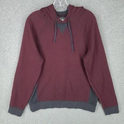 Urban Pipeline 连帽衫男式大号栗色灰色套衫长袖 — 第 1/4 张图片