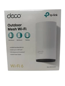 TP-Link - Deco X50 Outdoor AX3000 Dual-Band Mesh Wi-Fi- 6 Router - White, NEW - Picture 1 of 7