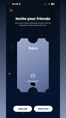 OpenAI Sora 2 Invite Code - Will message you the invite code immediately - Image 1 of 4