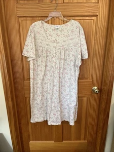 Camisón floral vintage Fundamentals para mujer talla 2X hasta la rodilla mezcla de algodón - Imagen 1 de 6