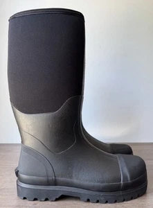HISEA Men's Rain Snow Boots Waterproof Neoprene Wellies w/box US Mens 10, Black - Picture 1 of 10