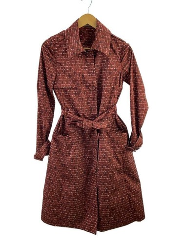 BOTTEGA VENETA trench cappotto fantasia piastrelle 38 poliestere marrone totale 448340