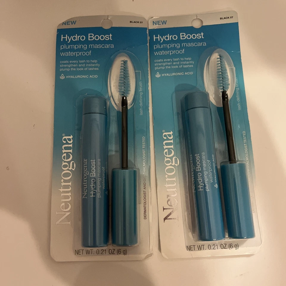2 Pack Neutrogena Hydro Boost Waterproof Plumping Mascara, Black 7, 0.21 oz - Image 1 of 1