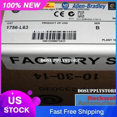 New Sealed AB 1756-L63 /B ControlLogix 8MB Memory Controller us free tax - Image 1 of 4
