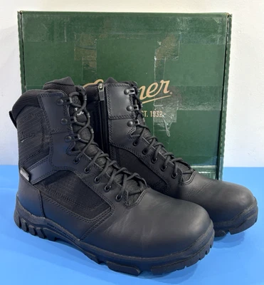 11.5 EE NIB DANNER MENS LOOKOUT SIDE-ZIP 8" WATERPROOF BOOTS 23824 BLACK - Image 1 of 4