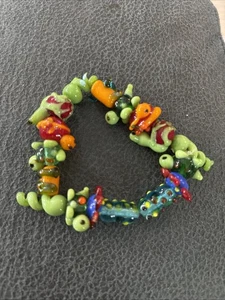 Vetro lavorato a lume perline animali vintage 17 serpenti tartarughe e rane - Foto 1 di 6