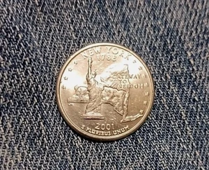 2001 P New York State Quarter V.F. Condition See Pics - Picture 1 of 5