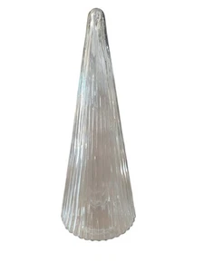Crate & Barrel Ribbed Glass Tall Minimalist Modern Christmas Tree - Picture 1 of 5