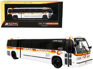 Autobús modelo diecast 1/87 TMC RTS Transit Las Vegas Strip hoteles-centro de colección - Imagen 1 de 4