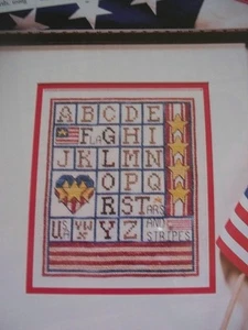 Patriotic Alphabet Sampler Magazine Cross Stitch Pattern (G) - Picture 1 of 1