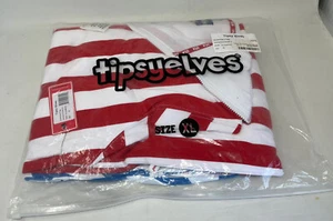 American Flag Jumpsuit - Comfy USA Clothing Item by Tipsy Elves Medium - Picture 1 of 6