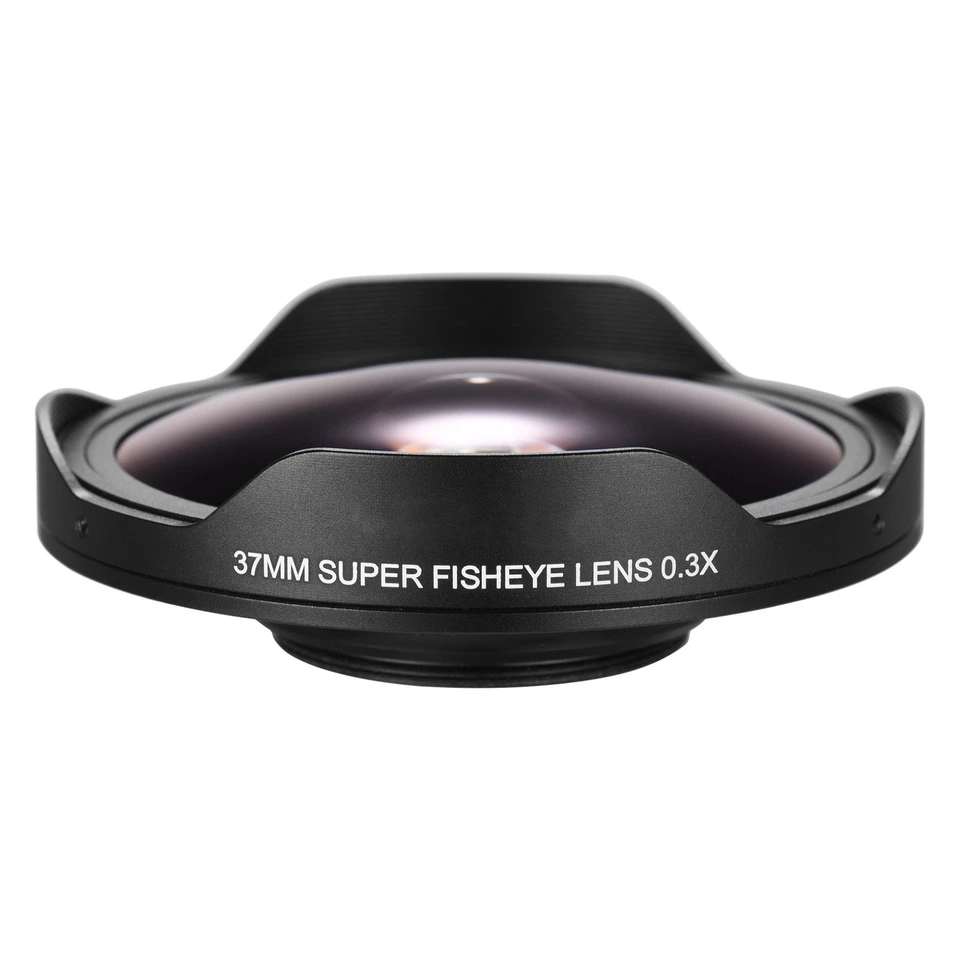 37mm 0.3x HD Super Fisheye Lens Wide Angle with Hood for Canon Camcorders A1Y4 - Image 1 of 4