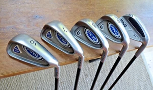 Ping G5 / G5i Irons 6-PW regular graphite shafts - Blue dot / +0.5 long - Picture 1 of 14