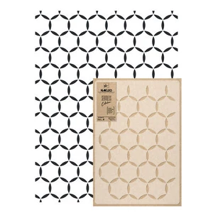 Wiederverwendbare Kunststoff-Schablone nathlos // 59x95cm // HEXAGON KREISE - Bild 1 von 4