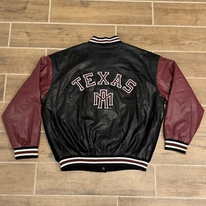 Giacca vintage Texas A&M University Aggies Steve & Barrys lana lettermen Varsity - Foto 1 di 13