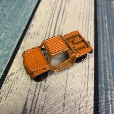 Vintage Tootsie Toy Metal Orange Car Baja Run About Dunebuggy Eyeballs on Hood - Image 1 of 4