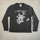 Ed Hardy Shirt Men Large Black Death Or Glory Rhinestone Long Sleeve Y2K NWT Only $38.88 on eBay