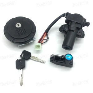 Ignition Switch Fuel Gas Cap Seat Lock Set Fit Kawasaki KLX125/250/250S/SF KL250 - Picture 1 of 8