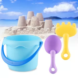 3PCS Kids Sand Water Beach Toys Toddler Child Seaside Bucket Shovel Sand Digger - Picture 1 of 7