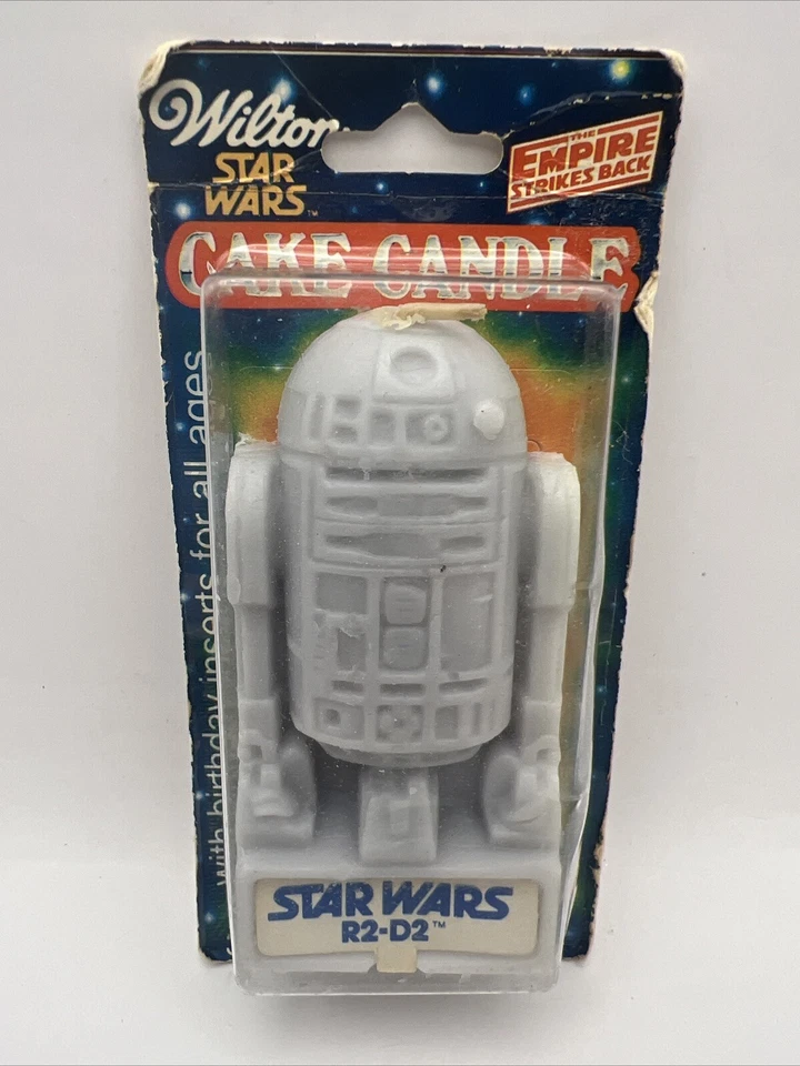 Vela de bolo de aniversário R2-D2 vintage Star Wars 1980 Wilton Empire Strikes Back NOVO - Imagem 1 de 4
