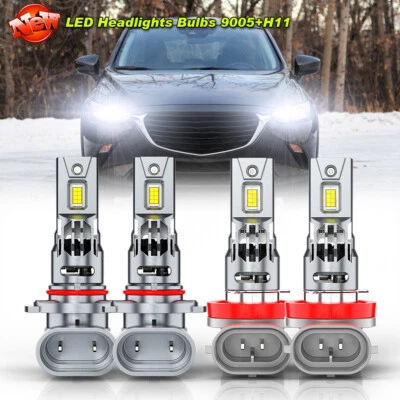 9005 H11 Kit de bombillas LED de haz alto bajo para Mazda CX-3 2016 2017-2019 4x Foto 1 de 4