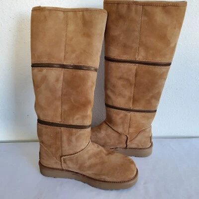 女式 5 码 CHESNUT UGG 经典超高麂皮绒羊皮靴 1134631 $300 — 第 1/4 张图片