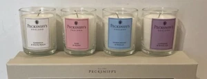 PECKSNIFFS Confezione da 4x 100g Barattolo Profumato Candele Legno di Sandalo Vaniglia Pesca Set Regalo - Foto 1 di 4