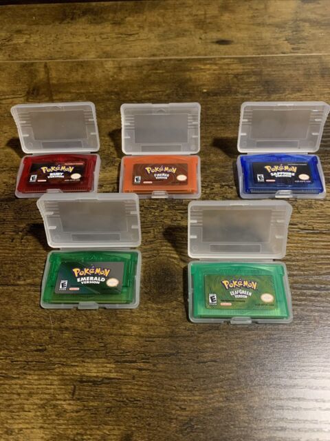 Cartuchos Pokémon GBA - Firered, Leafgreen, Emerald, Ruby e Safira