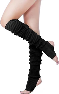 Long Leg Warmer, Women’S Men 80S Party Ribbed Knit Dance Sports - Picture 1 of 11