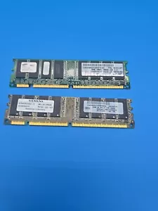 Lot 2x 64MB PC100 168 PIN DIMM SDRAM MEMORY MODULES Total 128mb PC 100 / Non Ecc - Picture 1 of 4