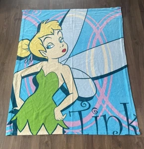Disney Tinkerbell Fleece Throw Blanket Disney Fairies Girls 60 x 48 inch - Picture 1 of 4