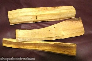 Three Palo Santo Holy Wood Sticks 3-5 inch Remove Bad Spirits Good Luck Reiki - Picture 1 of 1