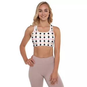 Super soft Padded Sports Bra with 4 way stretch polyester spandex - Picture 1 of 9