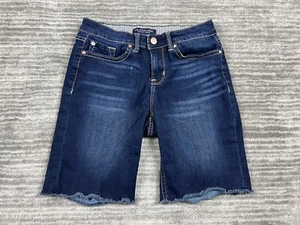 U.S. Polo Assn Shorts Womens 2 Blue Cut off Bermuda Cotton Blend - Picture 1 of 12