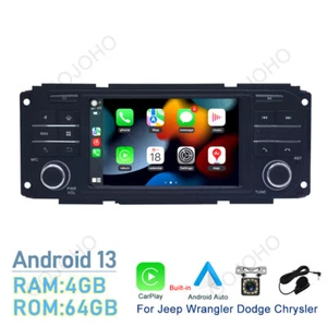 4+64GB Car Stereo Radio Navi For Jeep Grand Cherokee Dodge RAM Chrysler Carplay - Picture 1 of 17