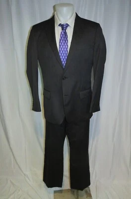 Traje HUGO Hugo Boss Awe/Holl Gris Rayas Frente Plano Dos Botones 40S Foto 1 de 4