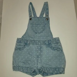 The Children's Place Little Girl Gr. 2T kurzer Overall helle Waschung Blumen Rüschen - Bild 1 von 5