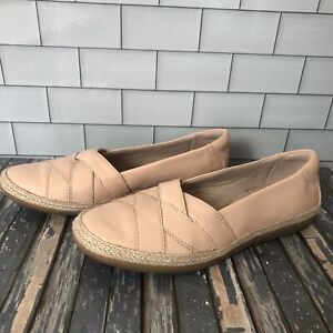 Collection By Clarks Pink LEA SLIP ON ESPADRILLE LOAFERS FLATS SHOES 7.5